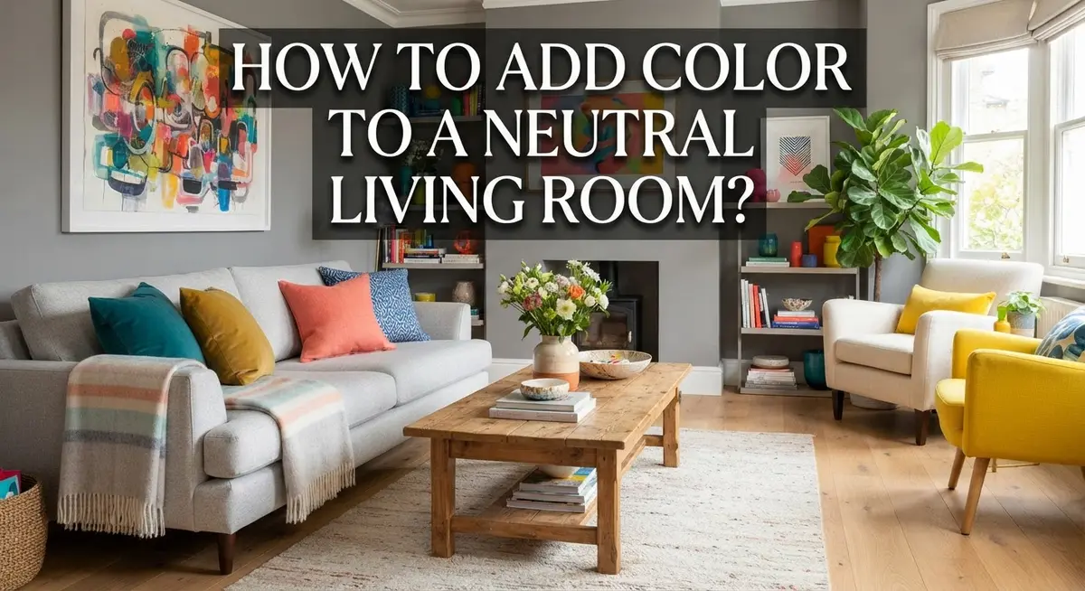 How to Add Color to a Neutral Living Room?
